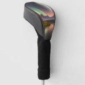 Moon over berglandschap golfheadcover (Schuin)