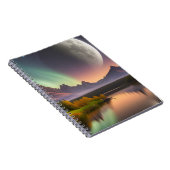 Moon over berglandschap notitieboek (Rechterzijde)