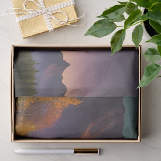 Moon over berglandschap tissuepapier (Geschenk)