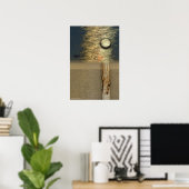 Moon Over Birch door Gregory Gallo Poster (Thuiskantoor)