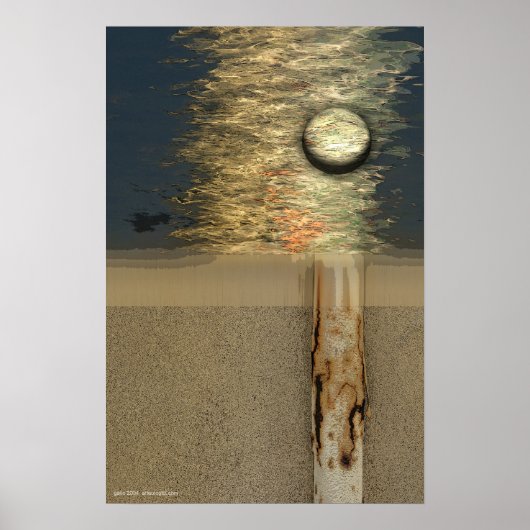 Moon Over Birch door Gregory Gallo Poster (Voorkant)
