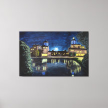 Moon over Broadmoor Canvas Art
