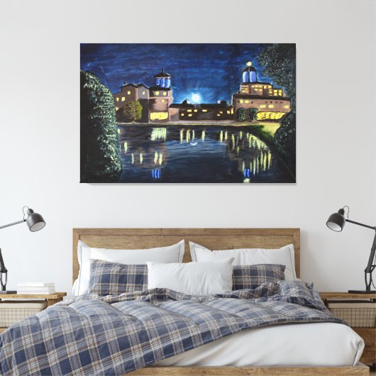 Moon over Broadmoor Canvas Art (Insitu (Slaapkamer))