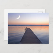 Moon Over Buscharner Footbridge | Starnberg Lake Briefkaart (Voorkant / Achterkant)