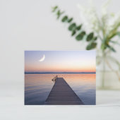 Moon Over Buscharner Footbridge | Starnberg Lake Briefkaart (Staand voorkant)