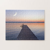 Moon Over Buscharner Footbridge | Starnberg Lake Legpuzzel (Horizontaal)