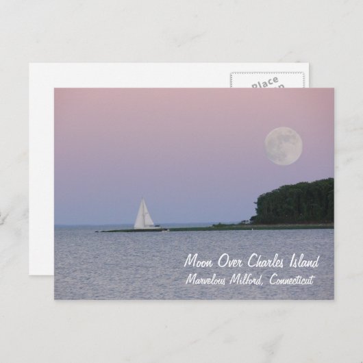 Moon Over Charles Island Briefkaart (Voorkant / Achterkant)