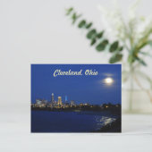 Moon over Cleveland Briefkaart (Staand voorkant)