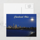 Moon over Cleveland Briefkaart (Voorkant / Achterkant)