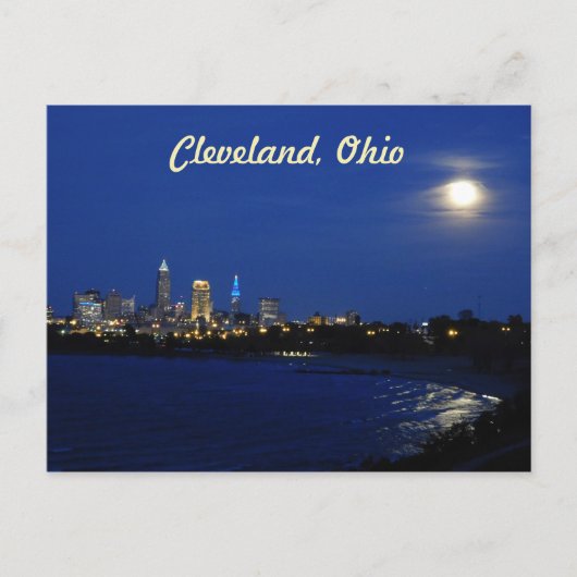 Moon over Cleveland Briefkaart (Voorkant)