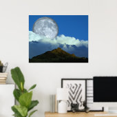 Moon Over Colorado Poster (Thuiskantoor)