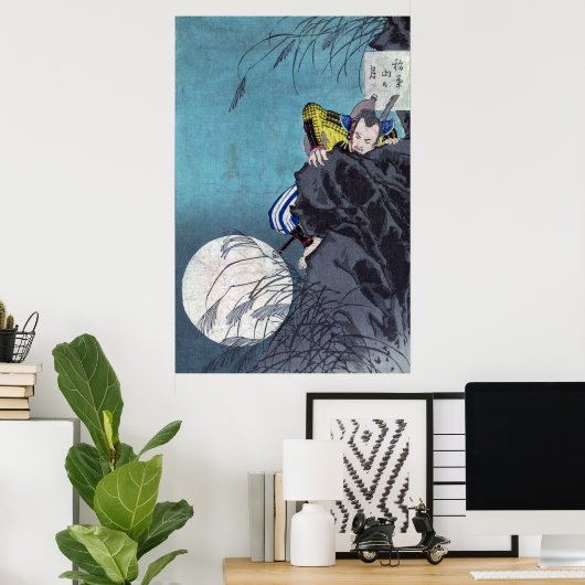 Moon over de berg Inaba, Tsukioka Yoshitoshi Poster (Thuiskantoor)