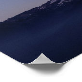 Moon over de berg Rainier Poster (Hoek)