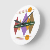 Moon over de bergen #4 ronde klok (Hoek)