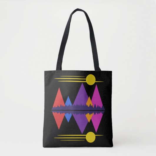 Moon over de bergen #5 tote bag (Voorkant)