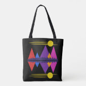 Moon over de bergen #5 tote bag (Achterkant)