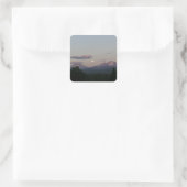 Moon over de Cascades Vierkante Sticker (Tas)