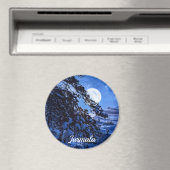 Moon over de sneeuwvloerboom en de kust van het ze magneet (Insitu (Vaatwasser))