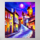 Moon over het Poster voor het schilderen van het k (Voorkant)