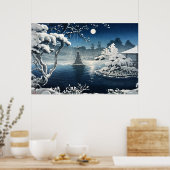 Moon Over Hibiya Park door Tsuchiya Koitsu Poster (Keuken)