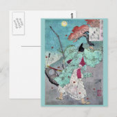 Moon over Jogan Hall door Taiso, Yoshitoshi Briefkaart (Voorkant / Achterkant)