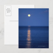 Moon Over Lake bij nacht Briefkaart (Voorkant / Achterkant)