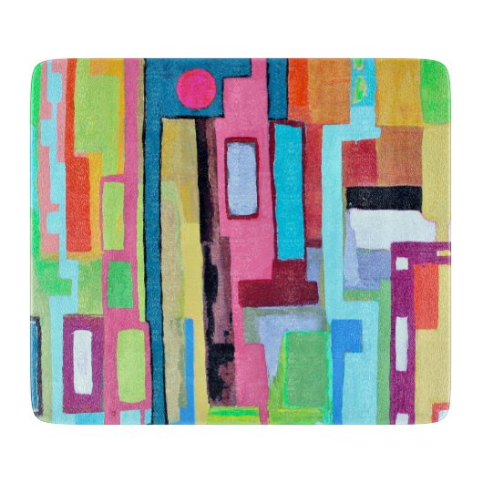 Moon over Miami 6 x 7 deco glas snijvlak Snijplank (Voorkant)