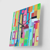 Moon Over Miami Wall Clock Vierkante Klok (Hoek)
