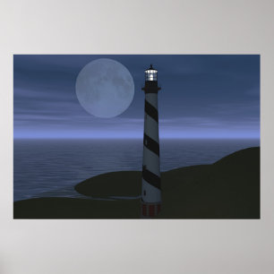 Moon over mijn hatteras poster