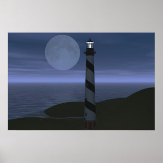 Moon over mijn hatteras poster
