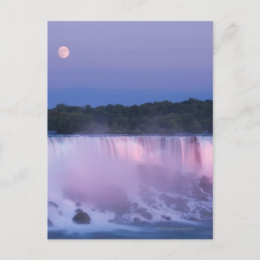Moon over Niagara Herfsten Briefkaart (Voorkant)
