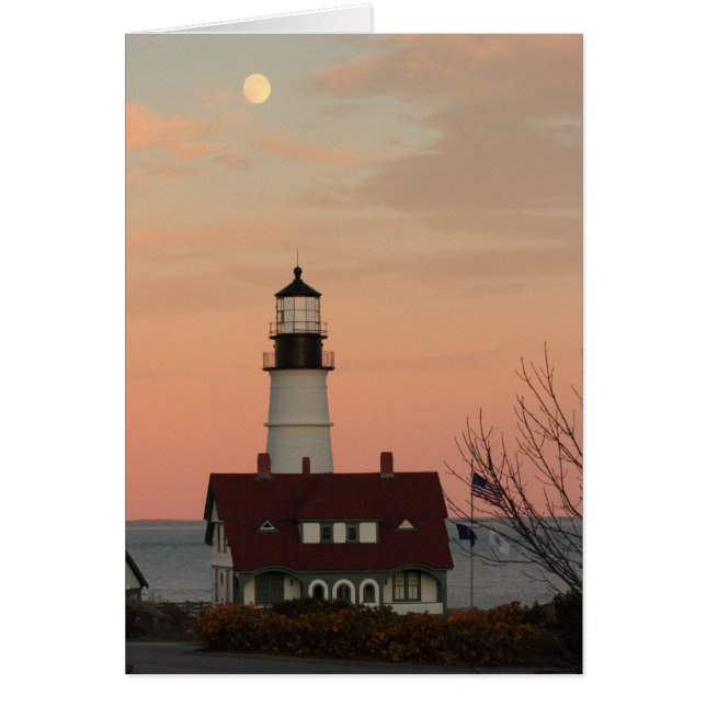 Moon over Portland Head vuurtoren (Voorkant)