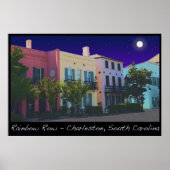 Moon over Rainbow Row Poster (Voorkant)