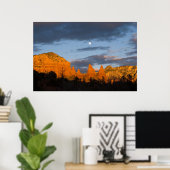 Moon Over Sedona, Arizona 2226 Poster (Thuiskantoor)