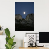 Moon Over Seneca Rock, West Virginia Poster (Thuiskantoor)