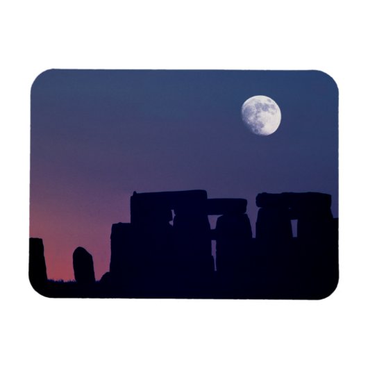 Moon Over Stonehenge | Wiltshire, Engeland Magneet (Horizontaal)
