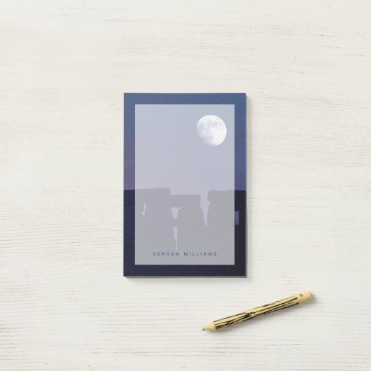 Moon Over Stonehenge | Wiltshire, Engeland Post-it® Notes (Op bureau)