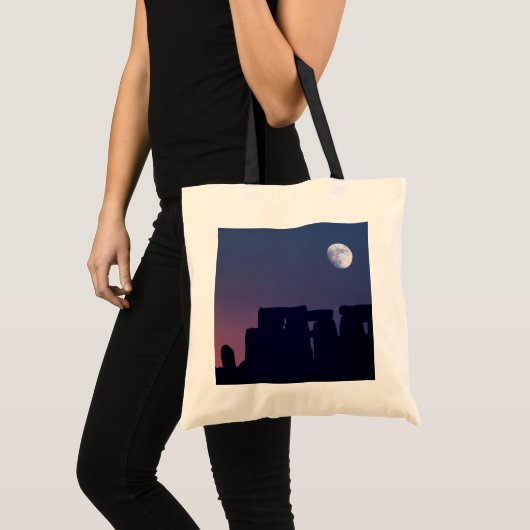 Moon Over Stonehenge | Wiltshire, Engeland Tote Bag (Voorkant (product))