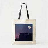 Moon Over Stonehenge | Wiltshire, Engeland Tote Bag (Voorkant)