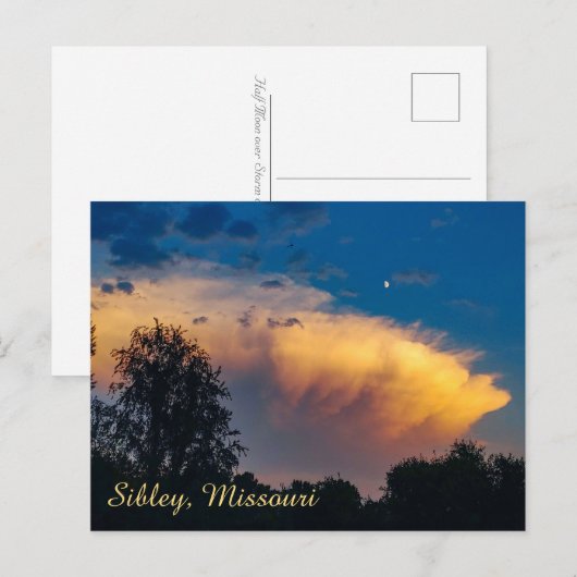 Moon over Storm Cloud Briefkaart (Voorkant / Achterkant)