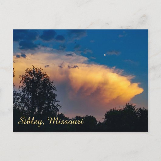Moon over Storm Cloud Briefkaart (Voorkant)