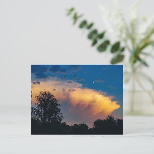 Moon over Storm Cloud Briefkaart (Staand voorkant)