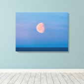 Moon Over the Bering Sea | Russia Far East Canvas Afdruk (Insitu (Houten vloer))