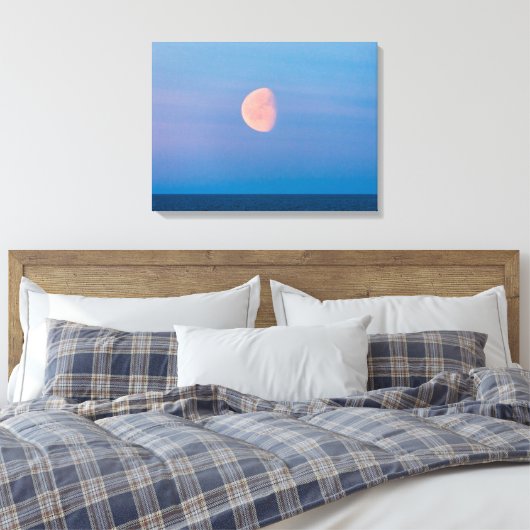 Moon Over the Bering Sea | Russia Far East Canvas Afdruk (Insitu (Slaapkamer))