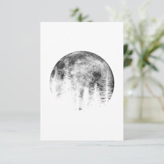 Moon over the forest kaart (Staand voorkant)