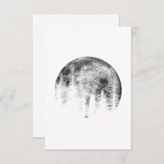 Moon over the forest kaart (Voorkant / Achterkant)