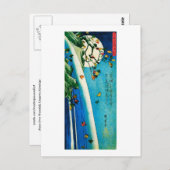 Moon Over Waterfall Hiroshige Briefkaart (Voorkant / Achterkant)