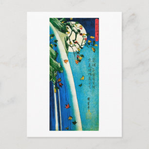 Moon Over Waterfall Hiroshige Briefkaart