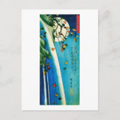 Moon Over Waterfall Hiroshige Briefkaart (Voorkant)