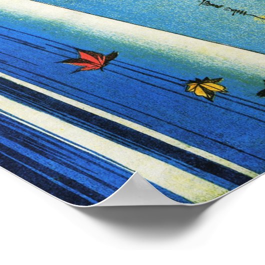 Moon Over Waterfall Hiroshige Poster (Hoek)